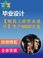 【制藥工程畢業(yè)設(shè)計(jì)】年產(chǎn)8000萬(wàn)盒鹽酸左氧氟沙星膠囊的車(chē)間工藝設(shè)計(jì)（規(guī)格0