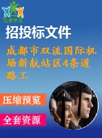 成都市雙流國際機場新航站區(qū)4條道路工程(投標)施工組織設(shè)計