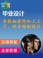 齒輪軸零件加工工藝、程序編制設(shè)計(jì)