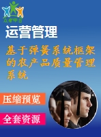 基于彈簧系統(tǒng)框架的農產品質量管理系統(tǒng)【中文2970字】