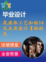 尾座體工藝和鉆14孔夾具設(shè)計(jì)【鉆斜孔14孔】【版本3】[含cad圖紙，工藝工序卡，說明書等資料全套]