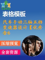 汽車手動三軸五檔變速器設(shè)計【優(yōu)秀含6張cad圖紙+汽車變速器全套課程畢業(yè)設(shè)計】